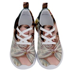 Victorian Lady Blue Floral Running Shoes by snowwhitegirl