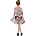 Victorian Lady Blue Floral Kids  Shoulder Cutout Chiffon Dress View2