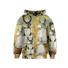 Little Victorian Girls Kids  Pullover Hoodie by snowwhitegirl