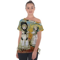 Little Victorian Girls Tie-up Tee