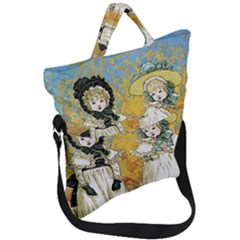 Little Victorian Girls Fold Over Handle Tote Bag