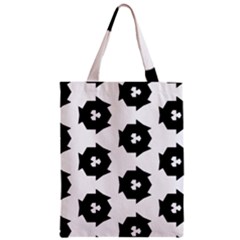 Black And White Pattern Zipper Classic Tote Bag by Simbadda