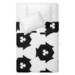 Black And White Pattern Duvet Cover Double Side (single Size) by Simbadda