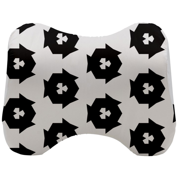 Black And White Pattern Head Support Cushion