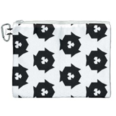 Black And White Pattern Canvas Cosmetic Bag (xxl)