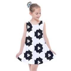 Black And White Pattern Kids  Summer Dress