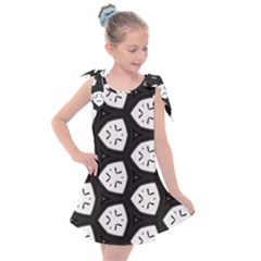 Black And White Kids  Tie Up Tunic Dress