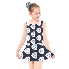 Black And White Kids  Skater Dress Swimsuit