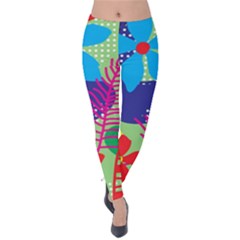 Decoration Decor Pattern Velvet Leggings by Simbadda