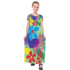 Decoration Decor Pattern Kids  Short Sleeve Maxi Dress by Simbadda