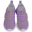 Pastel Mod Purple Yellow Circles Velcro Strap Shoes View1