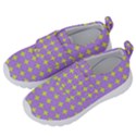 Pastel Mod Purple Yellow Circles Velcro Strap Shoes View2