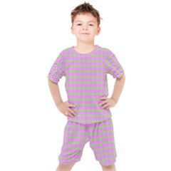 Pastel Mod Pink Green Circles Kid s Set