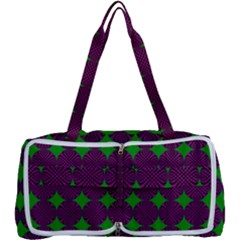 Bright Mod Pink Green Circle Pattern Multi Function Bag by BrightVibesDesign