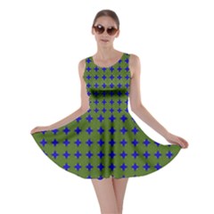 Mod Circles Green Blue Skater Dress by BrightVibesDesign