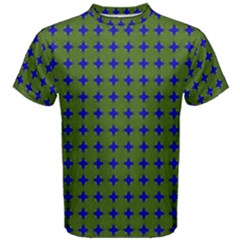 Mod Circles Green Blue Men s Cotton Tee by BrightVibesDesign