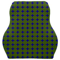 Mod Circles Green Blue Car Seat Velour Cushion 