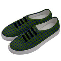 Mod Circles Green Blue Men s Classic Low Top Sneakers by BrightVibesDesign