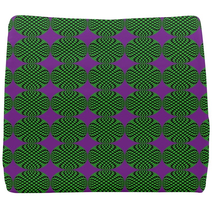 Mod Green Purple Circles Pattern Seat Cushion