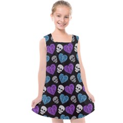 Skulls And Hearts Kids  Cross Back Dress