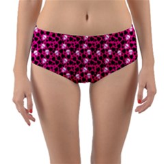 Love And Skulls Reversible Mid-waist Bikini Bottoms