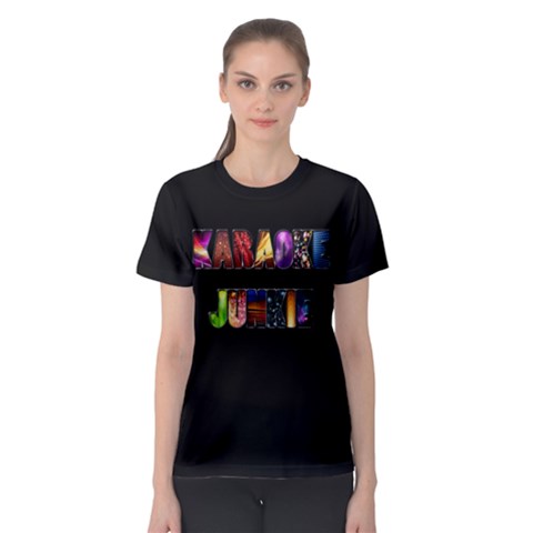 Karaoke Junkie Karaoke Junkie Women s Sport Mesh Tee by awesomeangeye