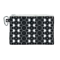 Black And White Pattern Canvas Cosmetic Bag (large) by Simbadda