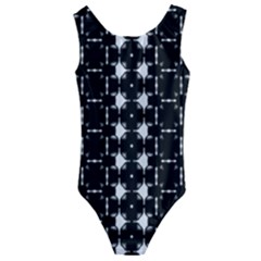 Black And White Pattern Kids  Cut-out Back One Piece Swimsuit