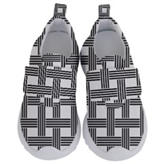 Seamless Stripe Pattern Lines Velcro Strap Shoes by Simbadda