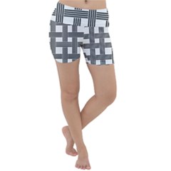 Seamless Stripe Pattern Lines Lightweight Velour Yoga Shorts