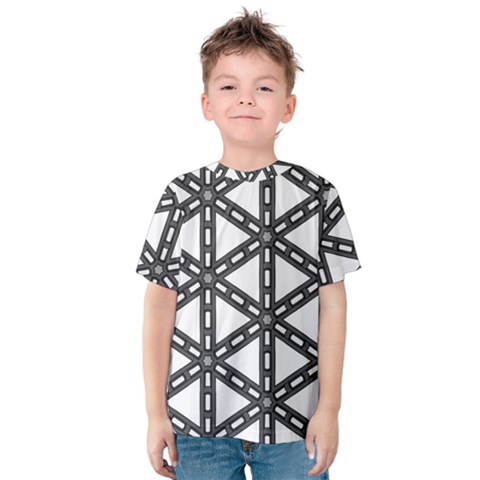 White Background White Texture Kids  Cotton Tee by Simbadda