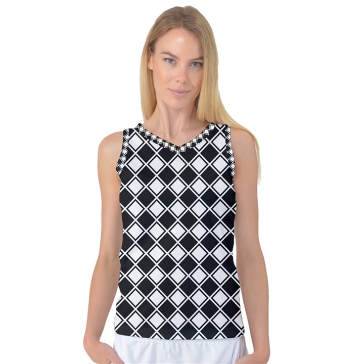 Square Diagonal Pattern Seamless Women s Basketball Tank Top