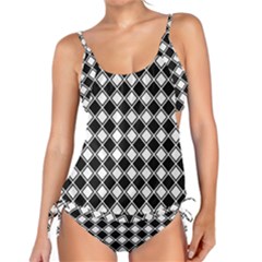 Square Diagonal Pattern Seamless Tankini Set