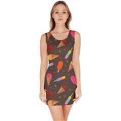 Ice Cream Pattern Seamless Bodycon Dress