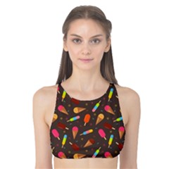 Ice Cream Pattern Seamless Tank Bikini Top