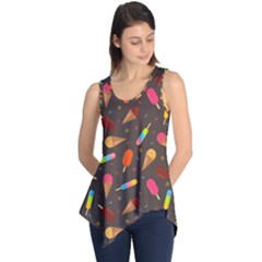 Ice Cream Pattern Seamless Sleeveless Tunic