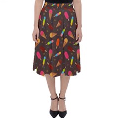 Ice Cream Pattern Seamless Classic Midi Skirt