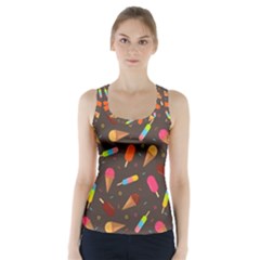 Ice Cream Pattern Seamless Racer Back Sports Top