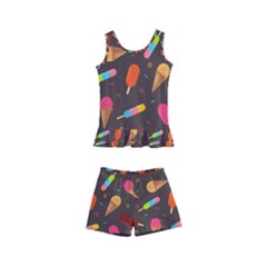 Ice Cream Pattern Seamless Kid s Boyleg Swimsuit