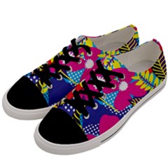 Design Decoration Decor Floral Pattern Men s Low Top Canvas Sneakers by Simbadda