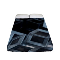 Cube Fantasy Square Shape Fitted Sheet (full/ Double Size) by Simbadda