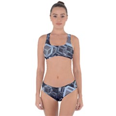 Cube Fantasy Square Shape Criss Cross Bikini Set by Simbadda