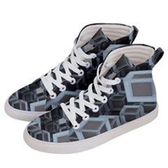 Cube Fantasy Square Shape Women s Hi-top Skate Sneakers by Simbadda