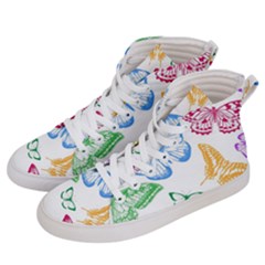 Butterfly Butterflies Vintage Men s Hi-top Skate Sneakers by Simbadda