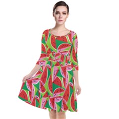 Melon Quarter Sleeve Waist Band Dress by awesomeangeye