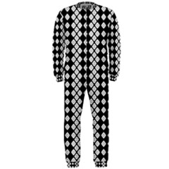 Black And White Texture Onepiece Jumpsuit (men)  by Simbadda