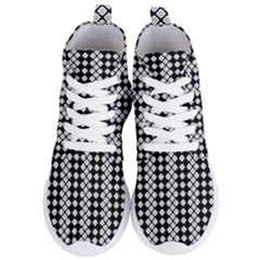 Black And White Texture Women s Lightweight High Top Sneakers by Simbadda