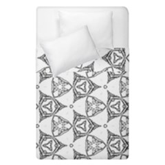 Black And White Pattern Duvet Cover Double Side (single Size) by Simbadda