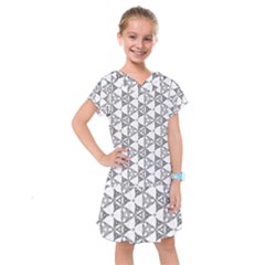 Black And White Pattern Kids  Drop Waist Dress by Simbadda