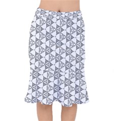 Black And White Pattern Mermaid Skirt by Simbadda